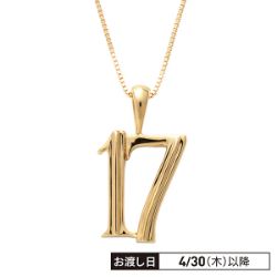 18金 ナンバーネックレス　「17番」