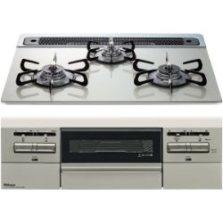 ビルトインガスコンロ　「Brillio」ガラス天板