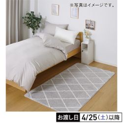 洗える軽ふわシャギーマット（90×180cm/グレージュ）