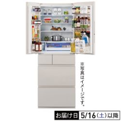 6ドアパーシャル搭載冷蔵庫　490L