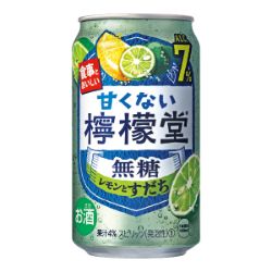 【景品付】 甘くない檸檬堂 無糖レモンとすだち7％ 350ml×24