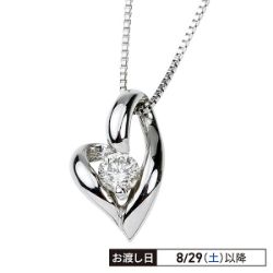 プラチナダイヤ0.1ct ハートデザインネックレス