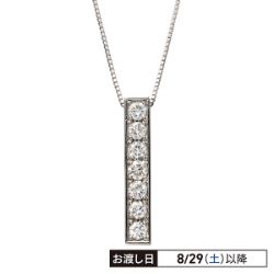 プラチナダイヤ計0.3ctプレシャスバーデザインネックレス