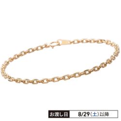 18金ホーローチェーンブレスレット(約1.6g) (長さ約18cm)