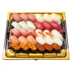【S2001】魚屋のにぎり鮨(いくら・うに・えび入)30貫(3~4人前)1パック