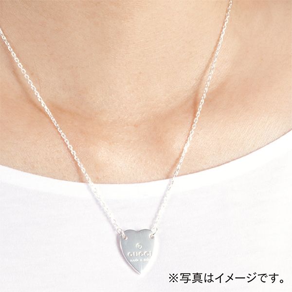 GUCCI トレードマーク ハート ペンダント付き ネックレス 223512 J8400