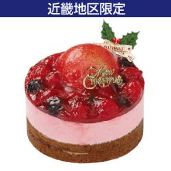 真っ赤にきらめくベリーのケーキ