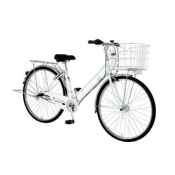 パンクに強いLEDオートライト付き自転車 シティタイプ 26型 3段変速