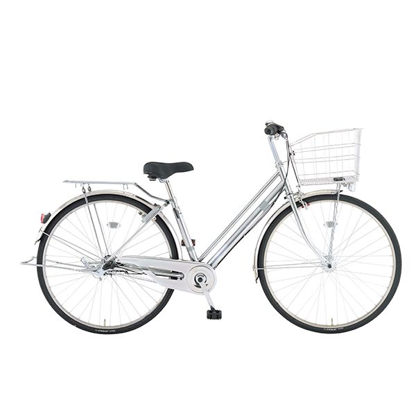 パンクに強いLEDオートライト付き自転車 シティタイプ 27型 3段変速 シルバー(【予約番号M040】トップバリュ セレクト)の商品詳細ページ｜【岐阜県、愛知県、三重県、静岡県、長野県】通学・通勤・自転車のご準備は早得_12月1日～2月28日|イオンおトク！e予約