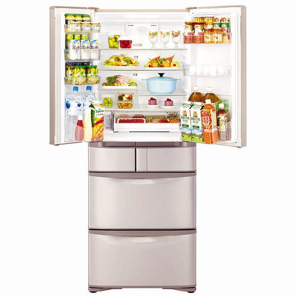 日立505L6ドア冷凍冷蔵庫 R-F510G-SN(HITACHI)の商品詳細ページ