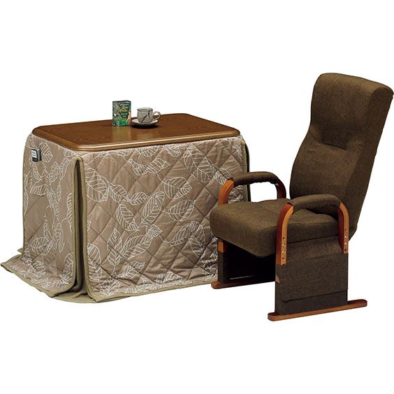 高脚こたつ3点セット(高脚こたつ本体+ハイバックチェア+専用ふとん