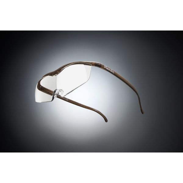 ハズキルーペ ラージ クリアレンズ 1.85倍 ブラックグレー+メガネのお