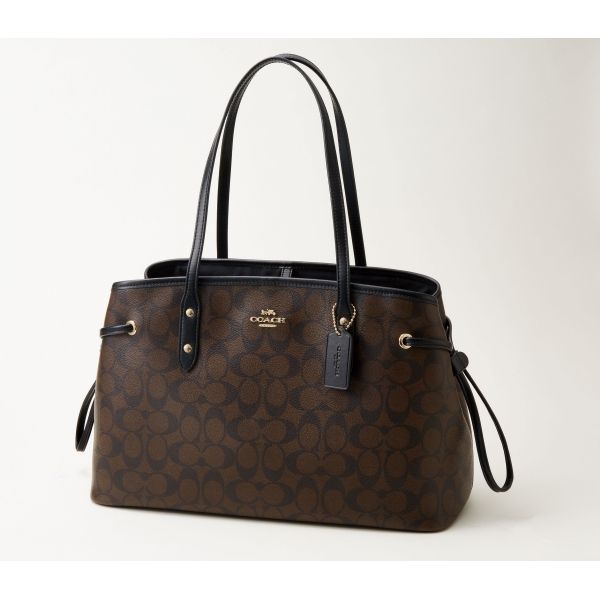 COACH ハンドバッグ ブラック/ブラウン コーチ アウトレット ハンドバッグ レディース ブラウン