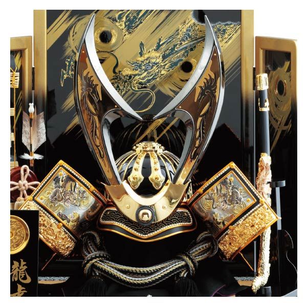 龍虎伝説「龍輝」着用 兜収納飾り「英雄」室内こいのぼりセット