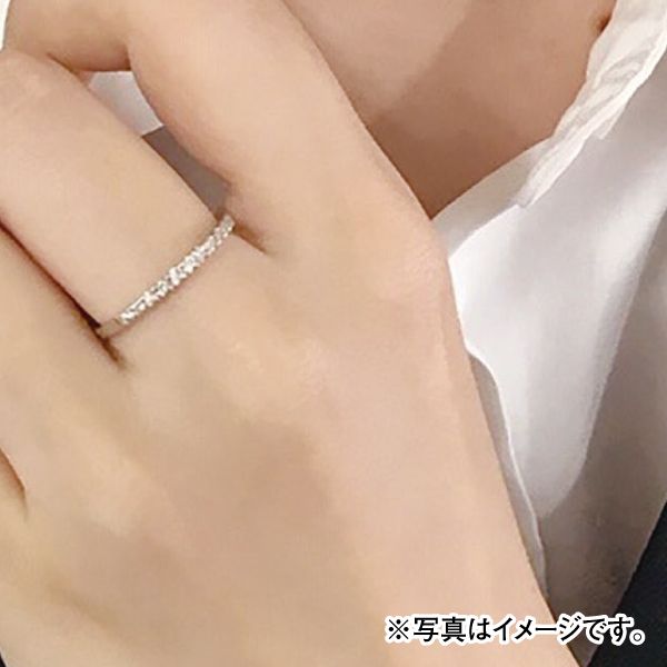 プラチナダイヤ0.15ctハーフエタニティリング9号(ジュエリー)の商品
