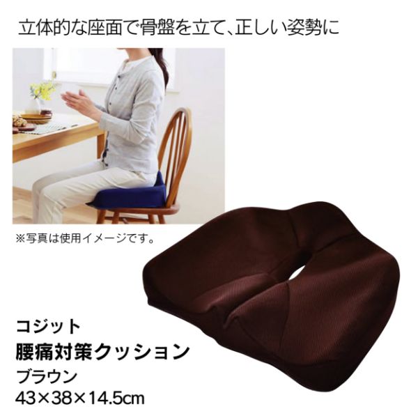 腰痛対策クッション ブラウン イオン平常本体価格3,980円の品 腰痛対策クッション ブラウン イオン平常本体価格3,980円の品