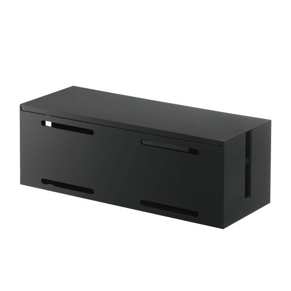 ブラック ケーブルボックス 長方形 テレビ裏ケーブルボックス ブラック イオン平常本体価格3,580円の品