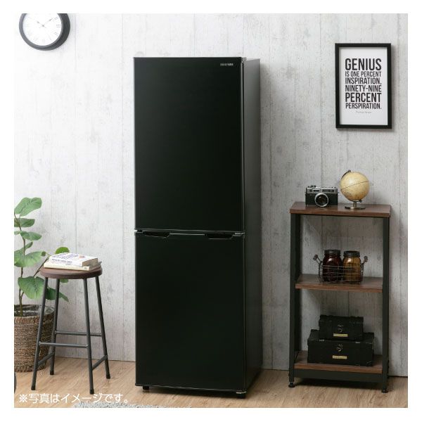 162L 冷凍冷蔵庫 IRSE-16A-B ブラック(アイリスオーヤマ)の商品詳細