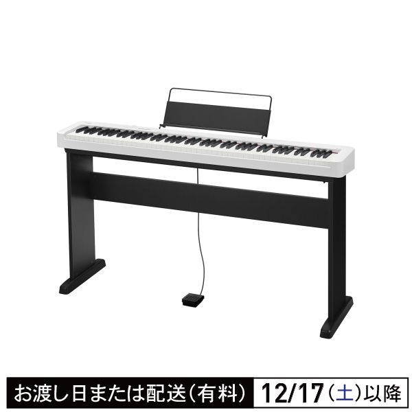 カシオ 電子ピアノ美品CDP-S110 スタンドと椅子付！ 電子ピアノCDP-S110(WE)+専用スタンド+ピアノ用イス(CASIO)の