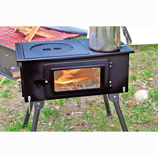 KAMADO(かまど) 煙突 ガラス窓付 角型ストーブ(CAPTAIN STAG)の商品
