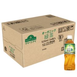 【M1001】【ﾄｯﾌﾟﾊﾞﾘｭｸﾞﾘｰﾝｱｲｵｰｶﾞﾆｯｸ】緑茶(有機国産茶葉使用) ケース販売(525ml×24本入)