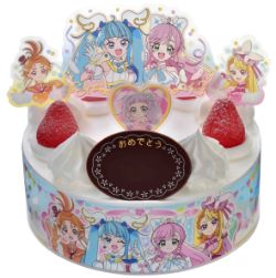 【M0002】ひろがるスカイ！プリキュア　キャラデコパーティーケーキ（5号）
