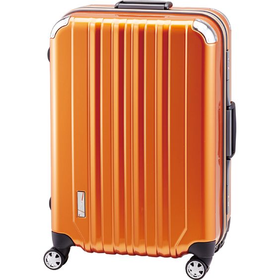 予約番号089】コーナーパッド付フレームハードキャリーケース オレンジ