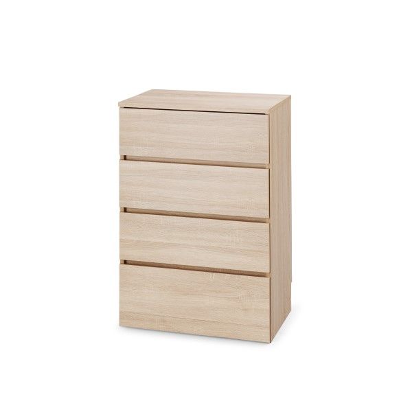 ウッドチェスト4段ライトナチュラル幅79+ウッドチェスト4段ライト