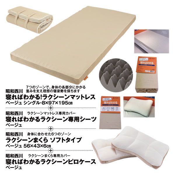 【美品】昭和西川 ラクシーンマットレス シングル［寝ればわかるシリーズ］ 寝ればわかるシリーズ】ラクシーンマットレス – 西川ストア公式本店