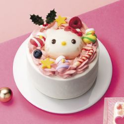 ハローキティ50周年×イオン50周年コラボ　ハローキティのクリスマスケーキ