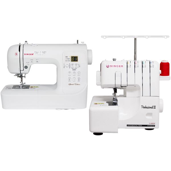 コンピュータミシン SN777SE＋2本針4本糸ロックミシンS900DFセット