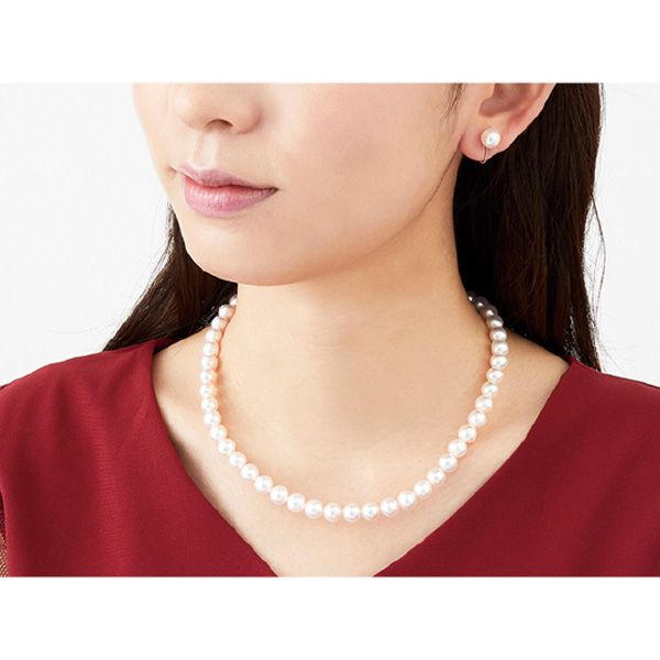 松20万】あこや花珠真珠ネックレス＆イヤリングセット (約7.5mm)(真珠