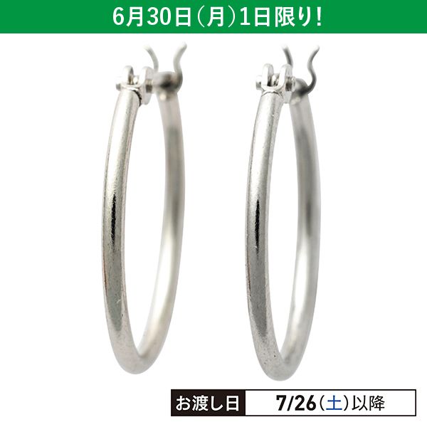 送料無料 通販 ファッション プラチナ/フープピアスの商品詳細ページ｜【本州・四国】3日間 アクセサリー
