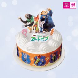 【早得】キャラクターケーキ　ズートピア（通常本体価格4,500円が「早得」で200円お得！）