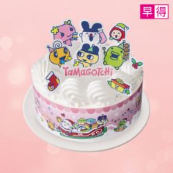 【早得】キャラクターケーキ　たまごっち（通常本体価格4,500円が「早得」で200円お得！）