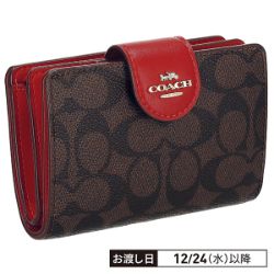 ミディアム コーナー ジップ ウォレット・シグネチャー キャンバス  CW786/IMXD0