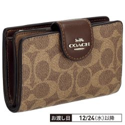 ミディアム コーナー ジップ ウォレット・シグネチャー キャンバス  CW786/IMXHE