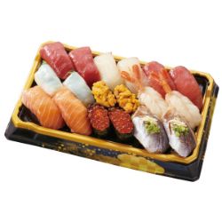 【S2002】本鮪を味わうご馳走にぎり鮨(うに・いくら・えび入)18貫 (2人前)1パック