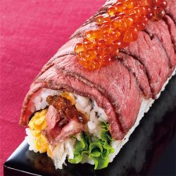 米沢牛のローストビーフの彩りロール