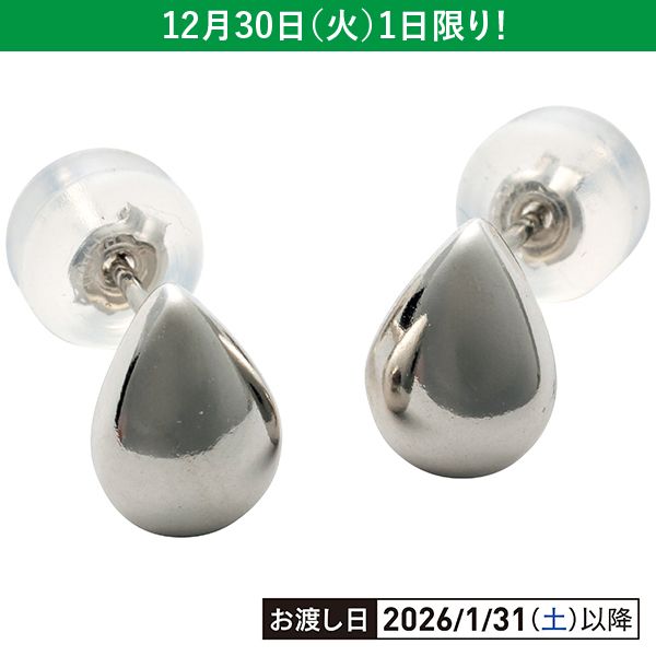 プラチナ地金ピアス(ティアドロップ型)の商品詳細ページ｜【本州・四国