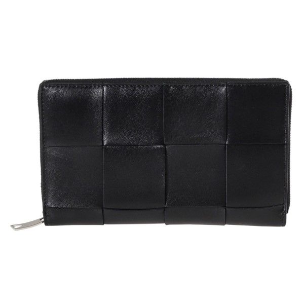 BOTTEGA VENETA / カセット ジップアラウンドウォレット ブラック カセット ジップアラウンドウォレット のために メンズ で ブラック