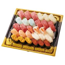 【S1001】魚屋のにぎり鮨(いくら・うに・えび入)30貫(3~4人前)1パック