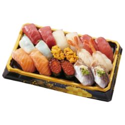 【S1002】本鮪を味わうご馳走にぎり鮨(うに・いくら・えび入)18貫 (2人前)1パック