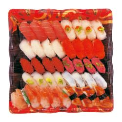 【S1010】本まぐろ中とろと愛媛県産真鯛入りお奨め握り 40貫 1パック