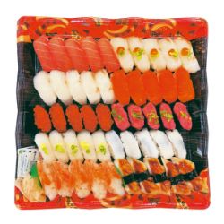 【S1011】本まぐろ中とろと愛媛県産真鯛入りお奨め握り 50貫 1パック