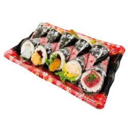 【S1013】人気の具材の彩り手巻寿司 10本 1パック